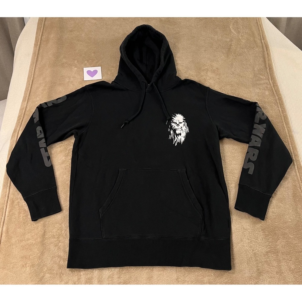 UNIQLO Star Wars Chewbacca Graphic‎ Hoodie Black Size L UT